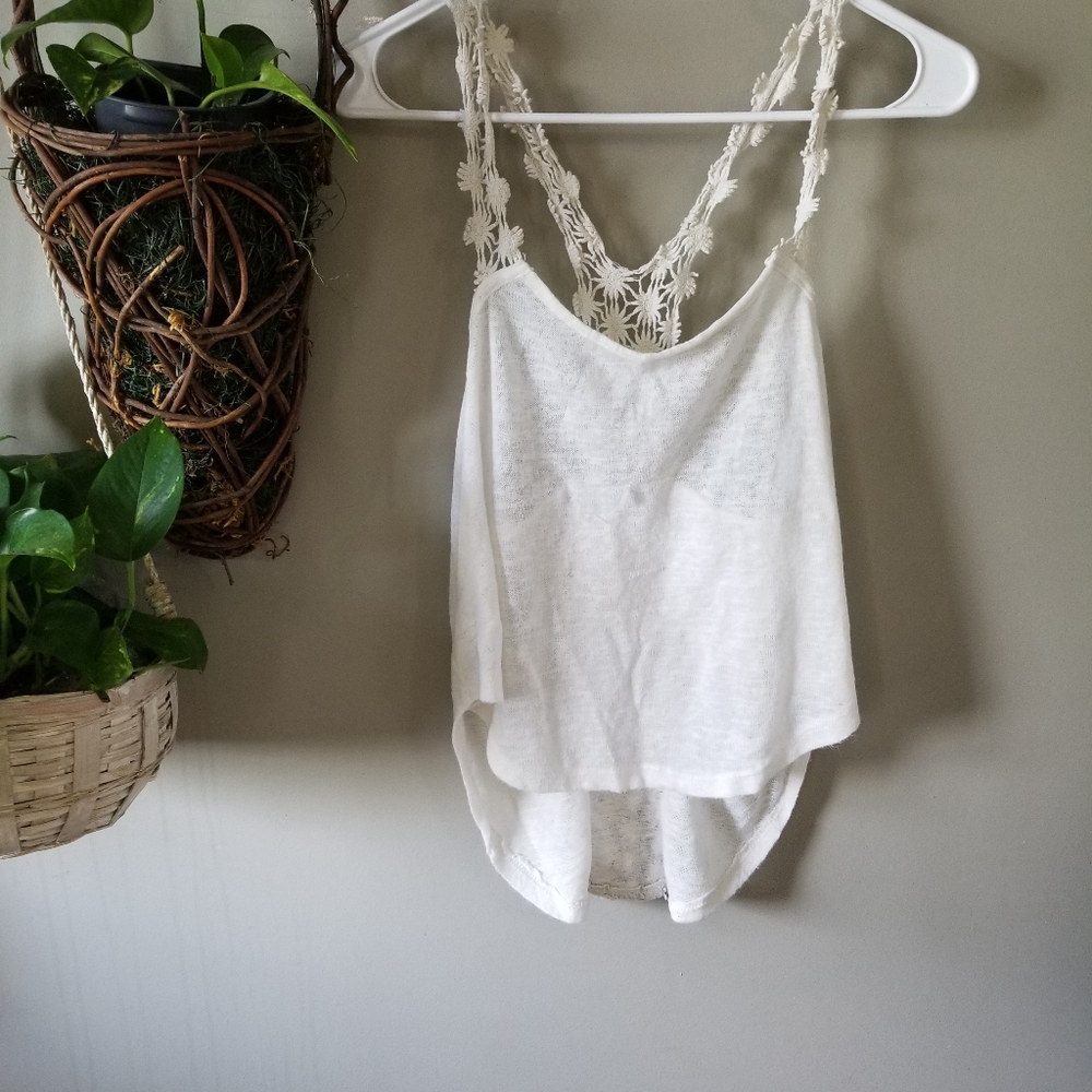 Charlotte Russe hi-low embroidery Tank